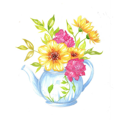 Pretty pots watercolour workbook