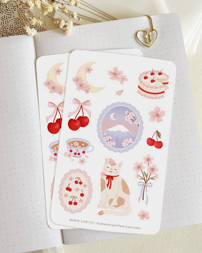 Sakura sticker sheet