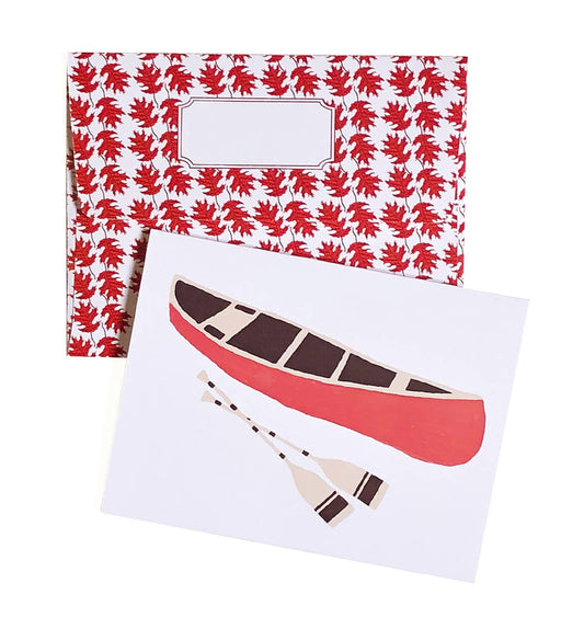 Algonquin red canoe greeting card