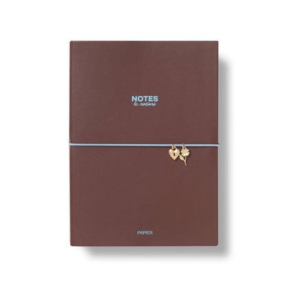 Lined notebook, A5 PU softcover - chestnut & ink (coming soon)