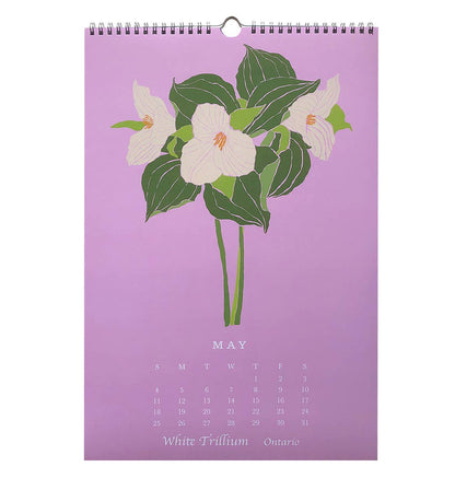 2025 Wall Calendar: Flowers of Canada's Provinces