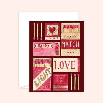 Perfect match anniversary greeting card