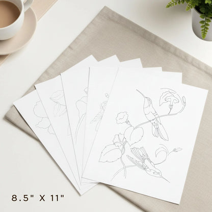 Vintage hummingbirds oil painting workbook (limited quantities)