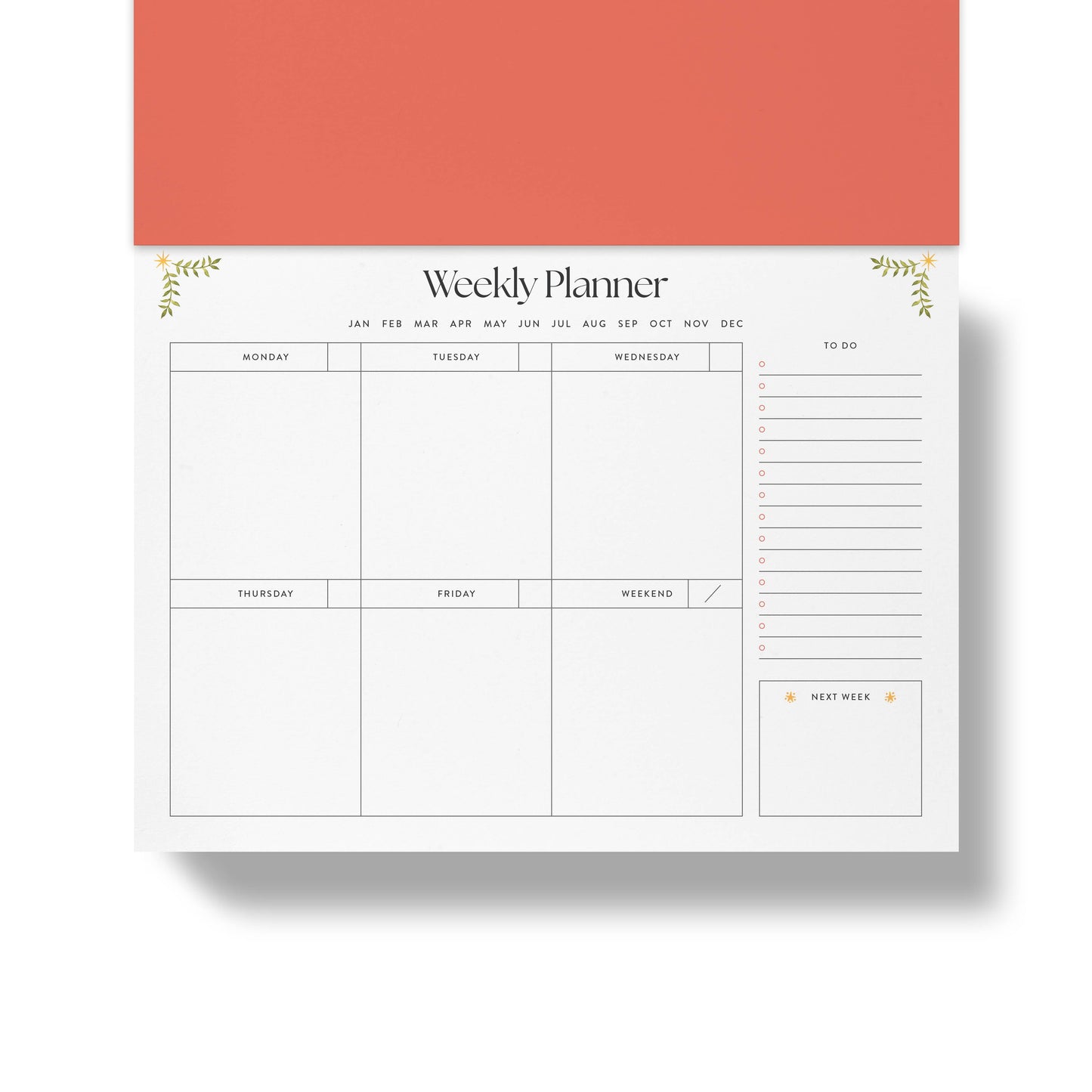Weekly desk planner, undated -  folklore birds (coming soon)