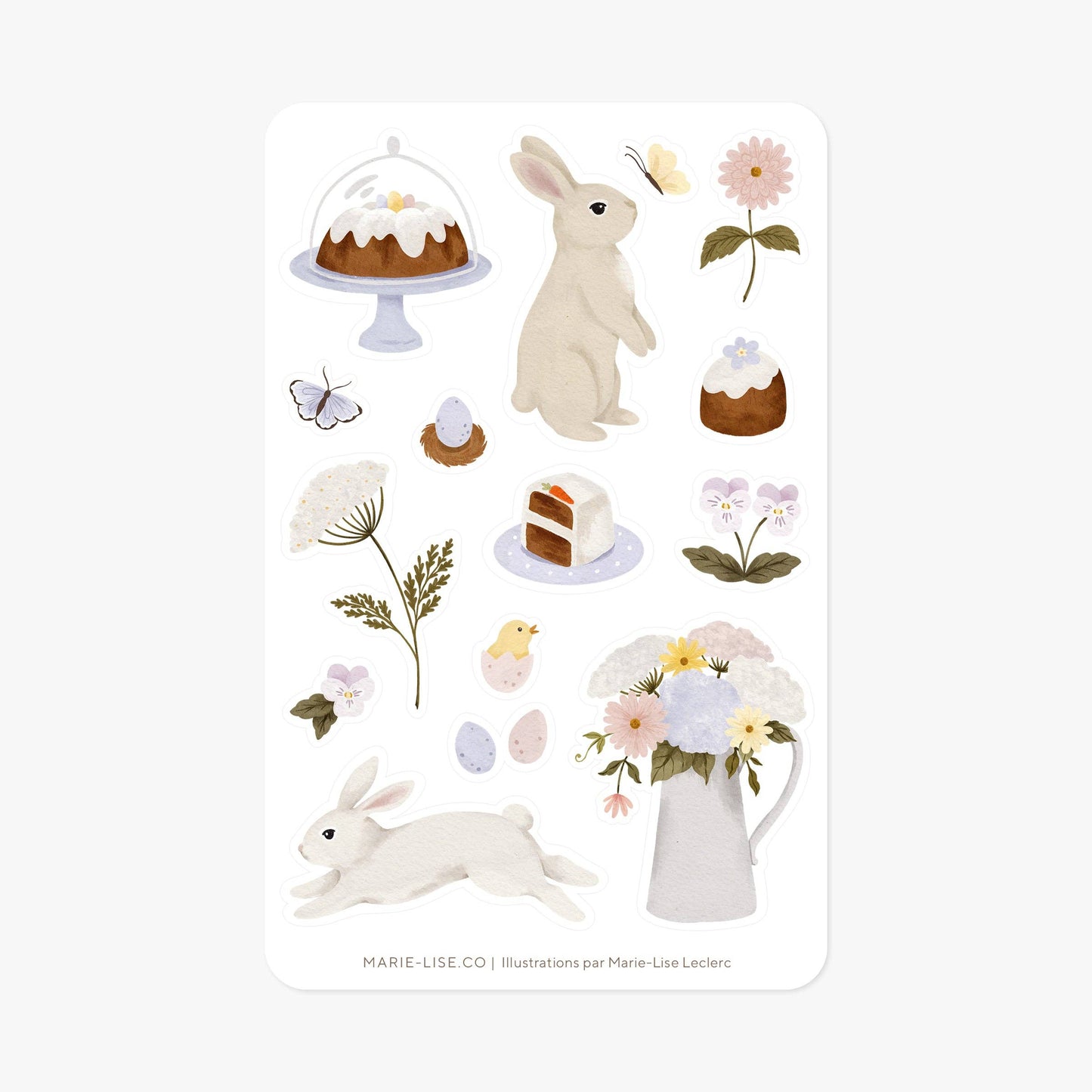 Springtime delights sticker sheet