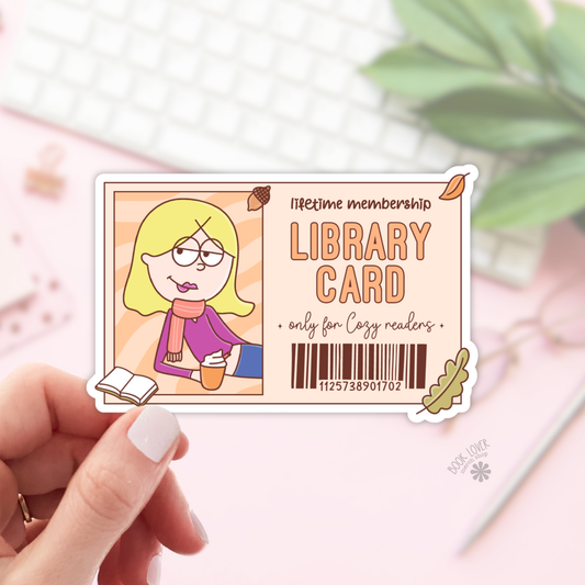 Library card sticker