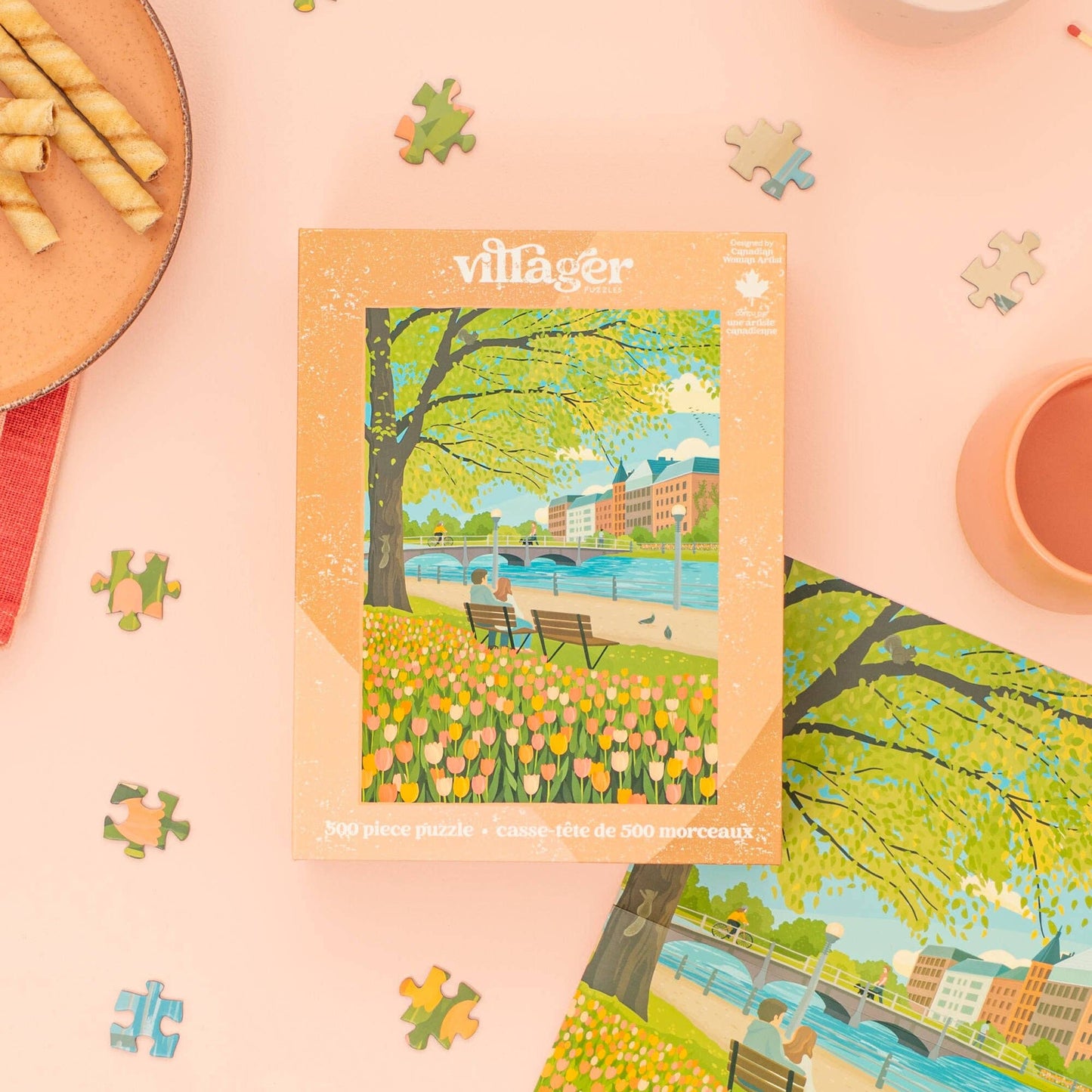 Tulip season | 500-piece puzzle | designed in Canada