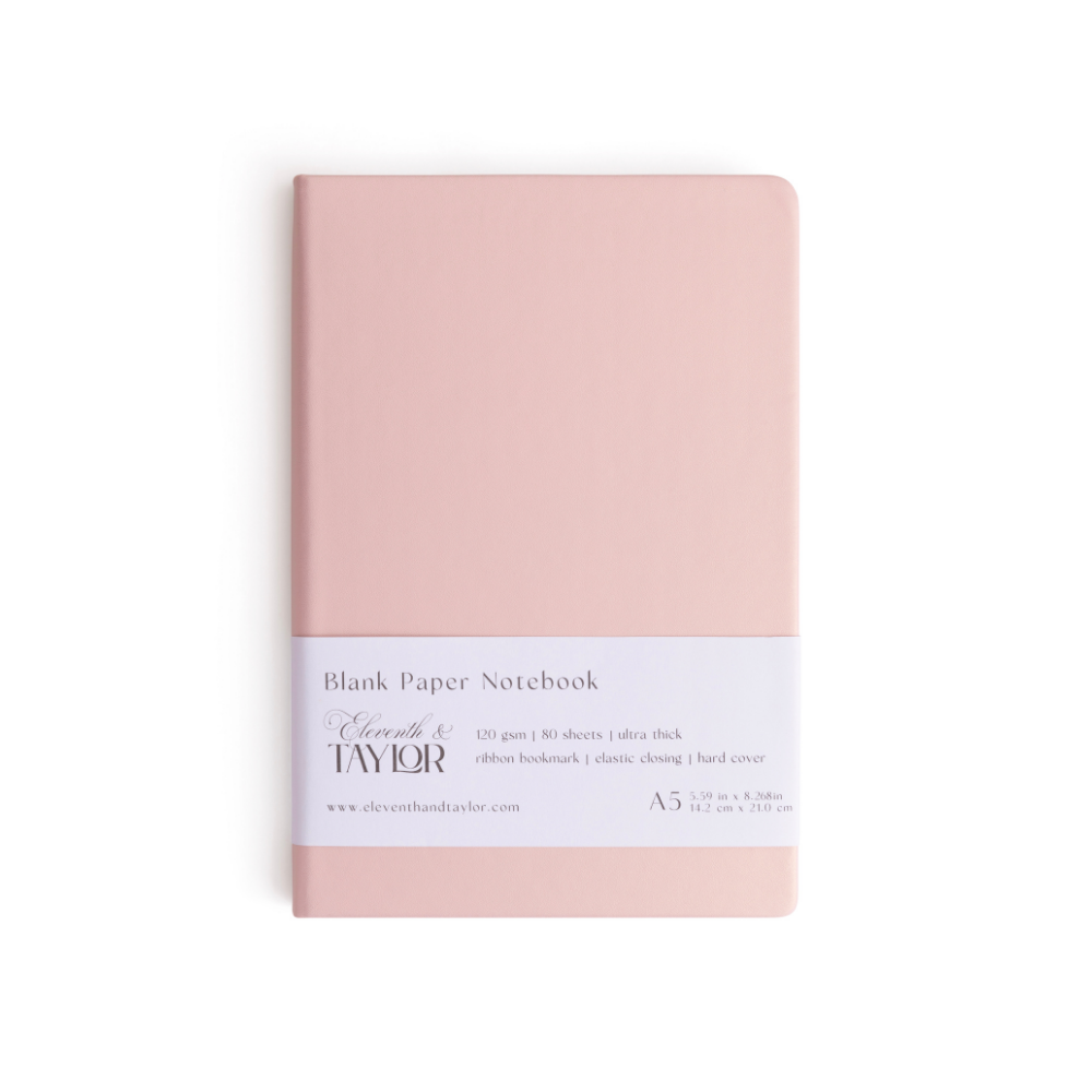 Blank A5 paper notebook