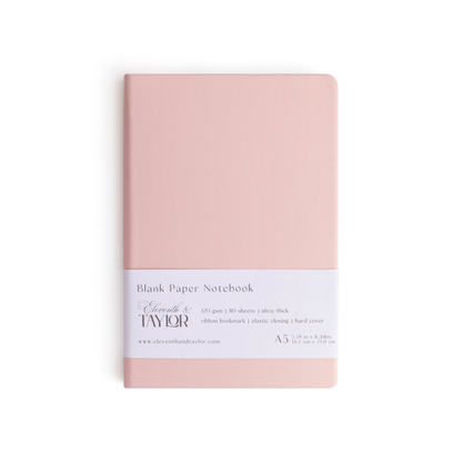 Blank A5 paper notebook