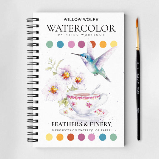 Feathers & finery watercolour workbook