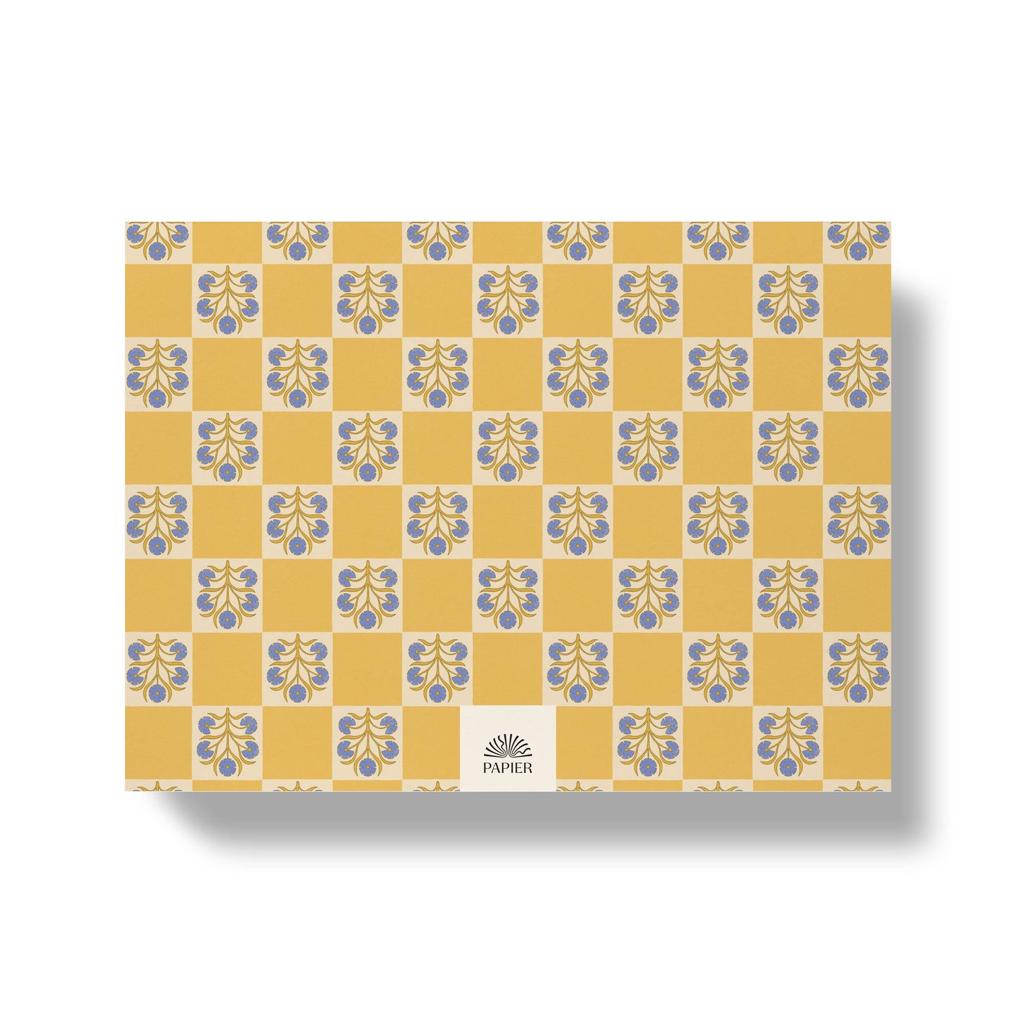 Weekly desk planner, undated -  floral checkerboard (coming soon)