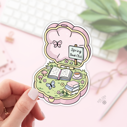 Spring book club pocket sticker