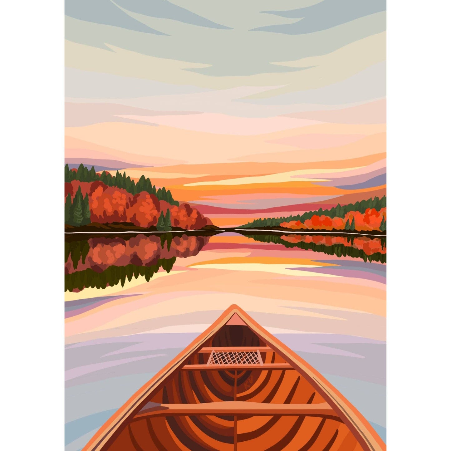 Canoeing at dawn | 500-piece puzzle | designed in Canada