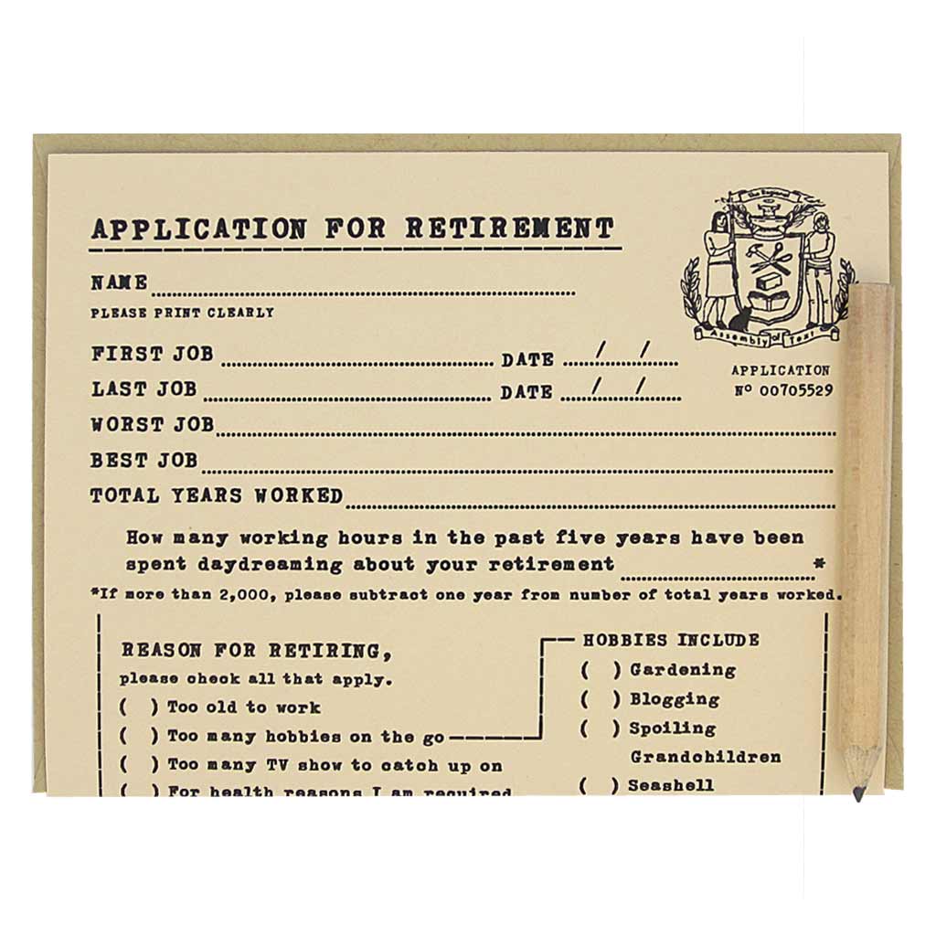 Retirement application