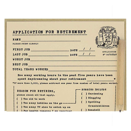 Retirement application