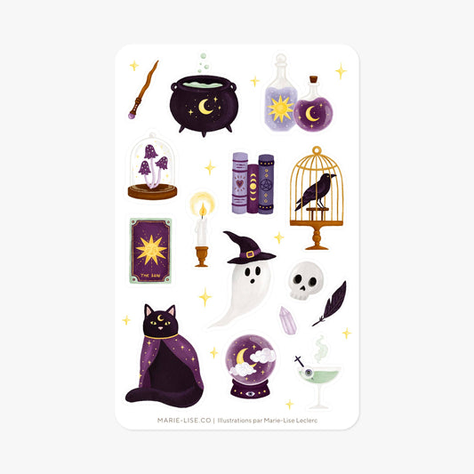 Spooky sticker sheet