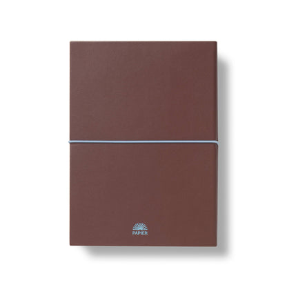 Lined notebook, A5 PU softcover - chestnut & ink (coming soon)