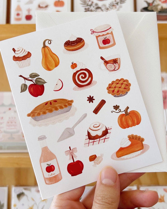 Autumn treats greeting card