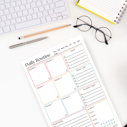 Daily routine and priority planner