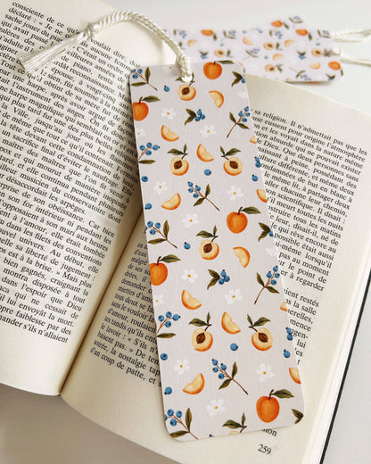 Blueberries and peaches bookmark