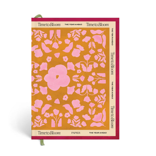 Daily planner, undated, A5 hardcover - time to bloom