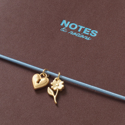 Lined notebook, A5 PU softcover - chestnut & ink (coming soon)