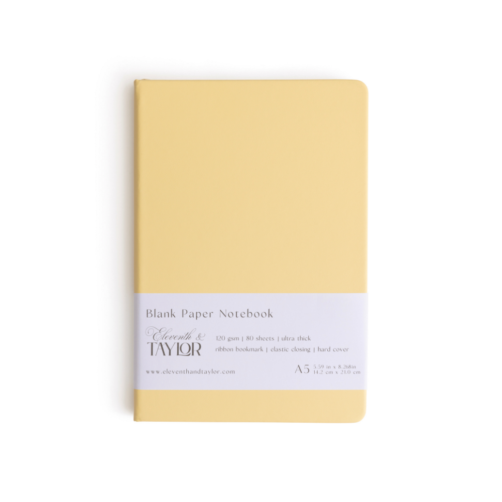 Blank A5 paper notebook