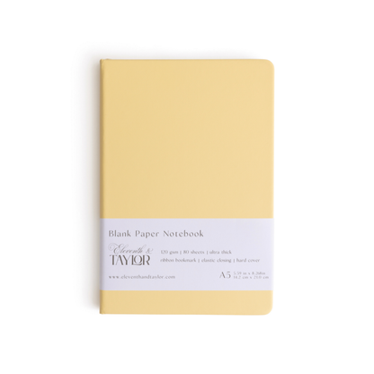 Blank A5 paper notebook
