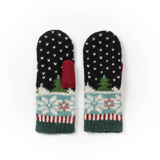Noel holiday reading mitts