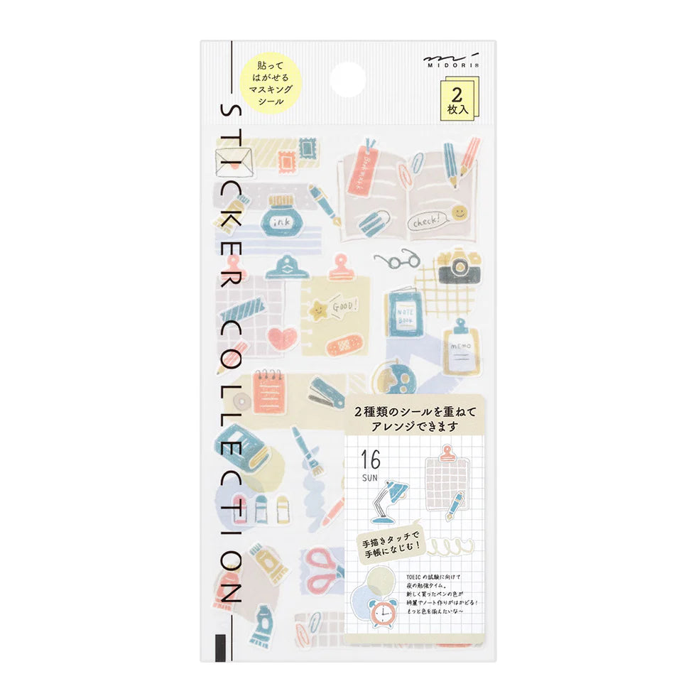 Midori two sheet stationery sticker set