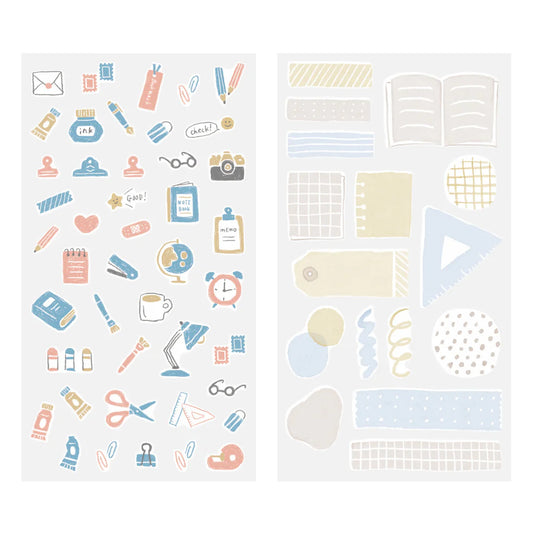 Midori two sheet stationery sticker set