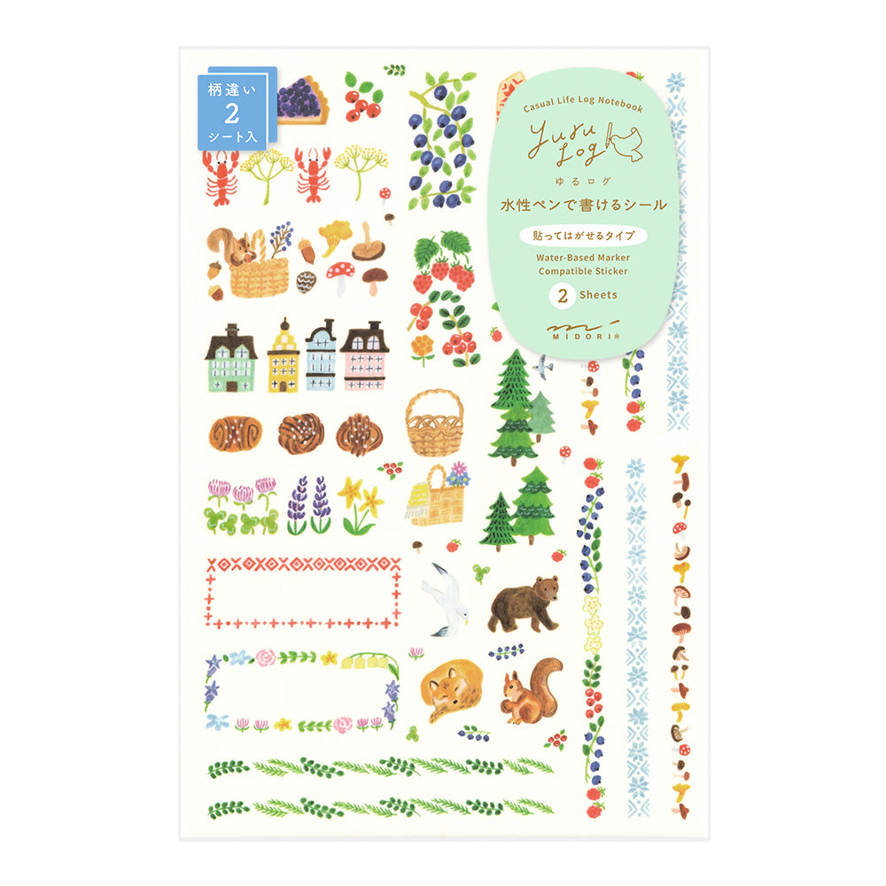 Yuru Log sticker 2 sheets: Scandinavia (coming soon)