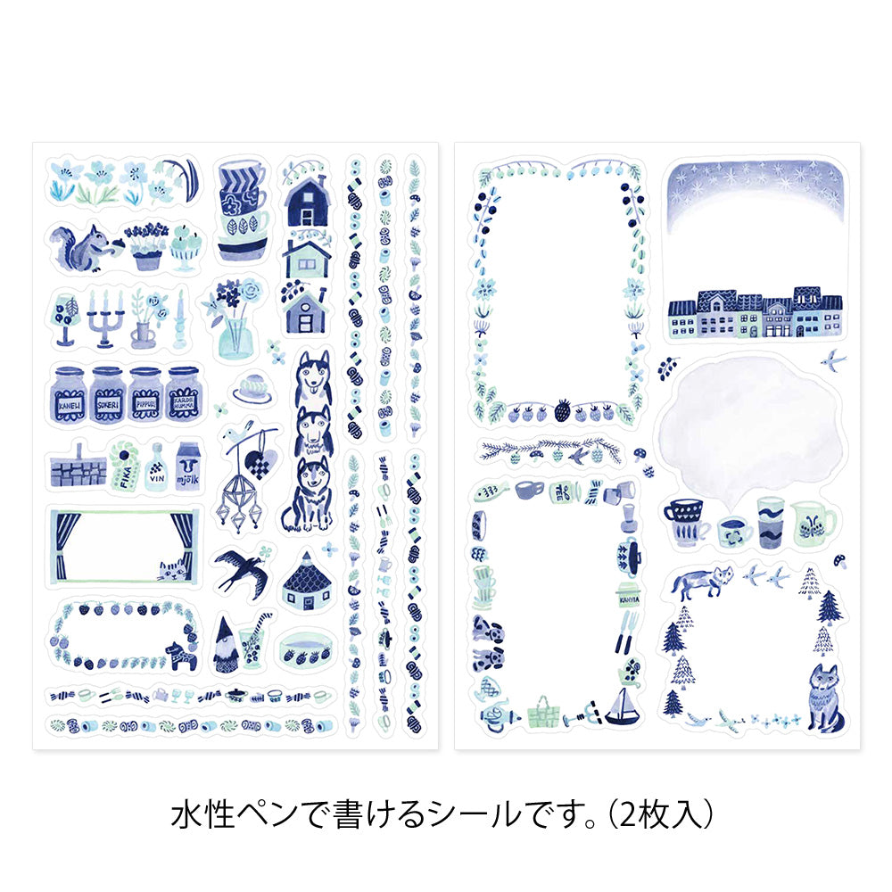 Yuru Log decoration sticker 2 sheets: Blue Nordic (coming soon)