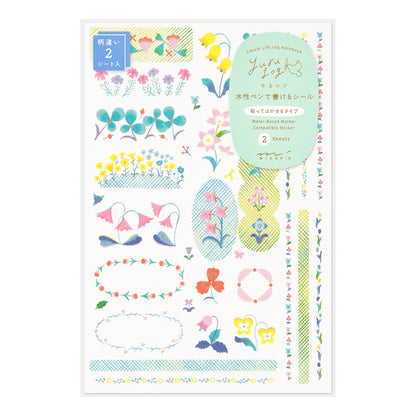 Yuru Log decoration sticker 2 sheets: Floral (coming soon)