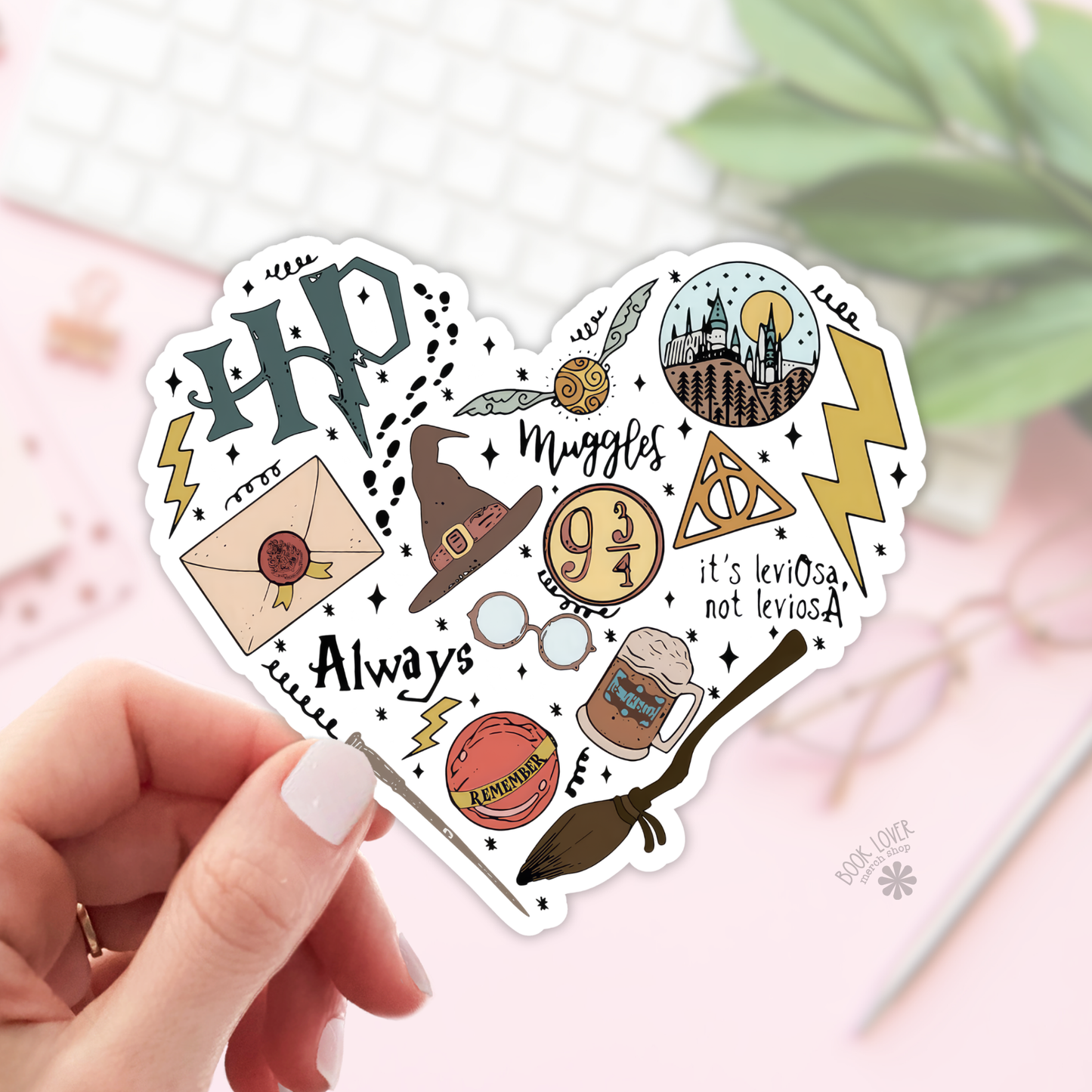 Harry Potter heart sticker