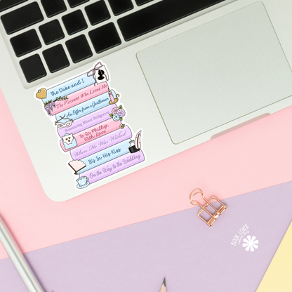Bridgerton book stack sticker