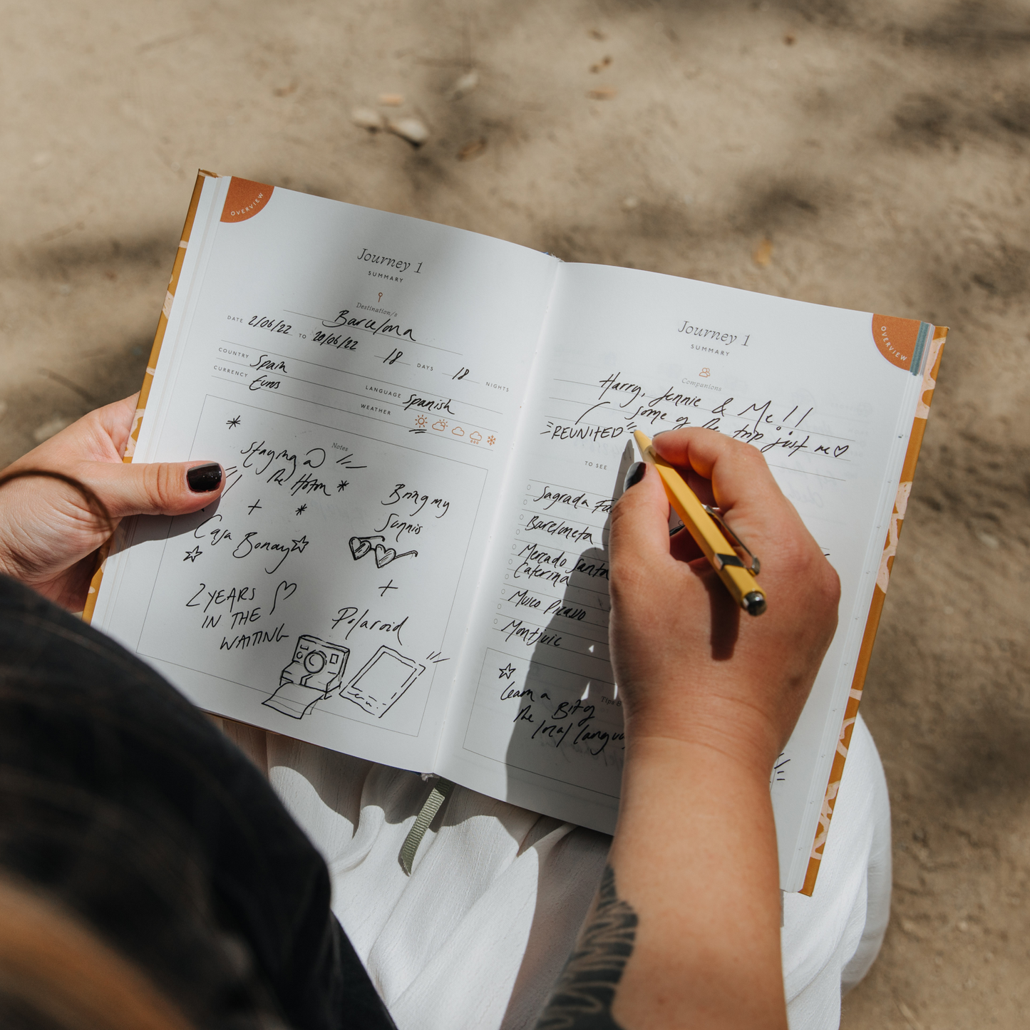 Sky high guided A5 travel journal