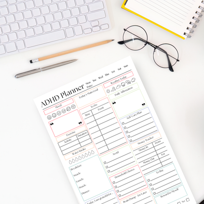 ADHD daily productivity planner