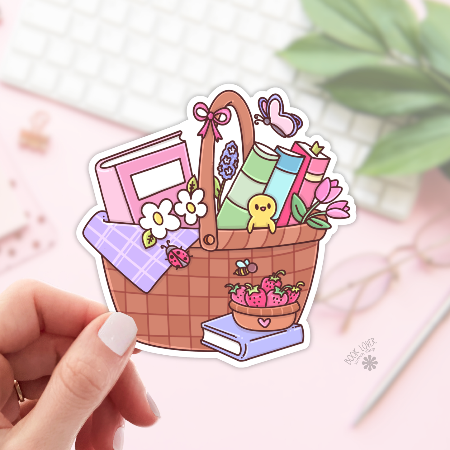 Spring basket sticker