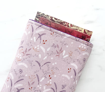 Lavender meadowside padded book sleeve (Coming soon)