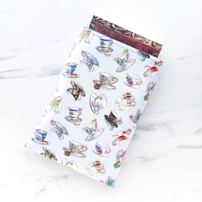 Fancy tea time padded book sleeve