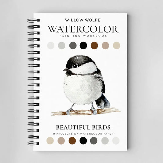 Beautiful birds watercolor workbook