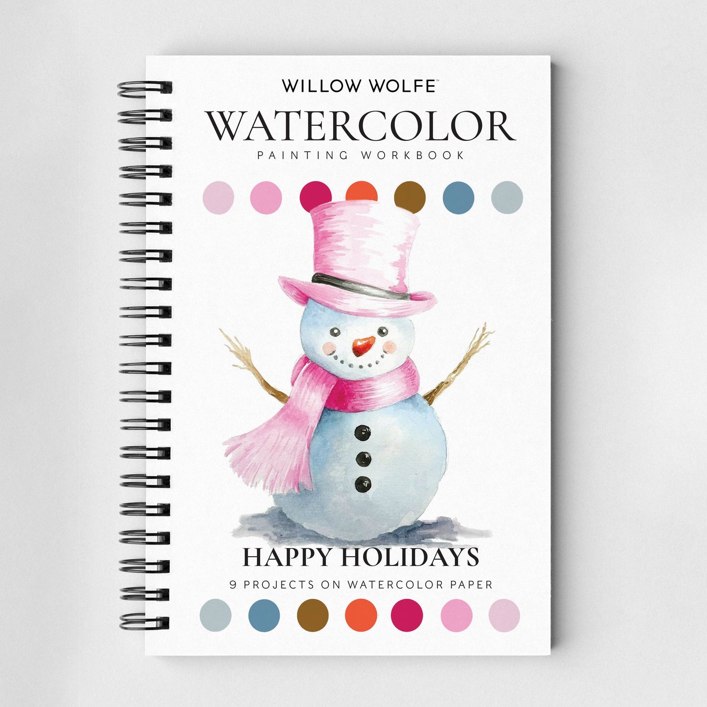 Happy Holidays watercolour workbook