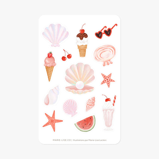 Summer delights sticker sheet
