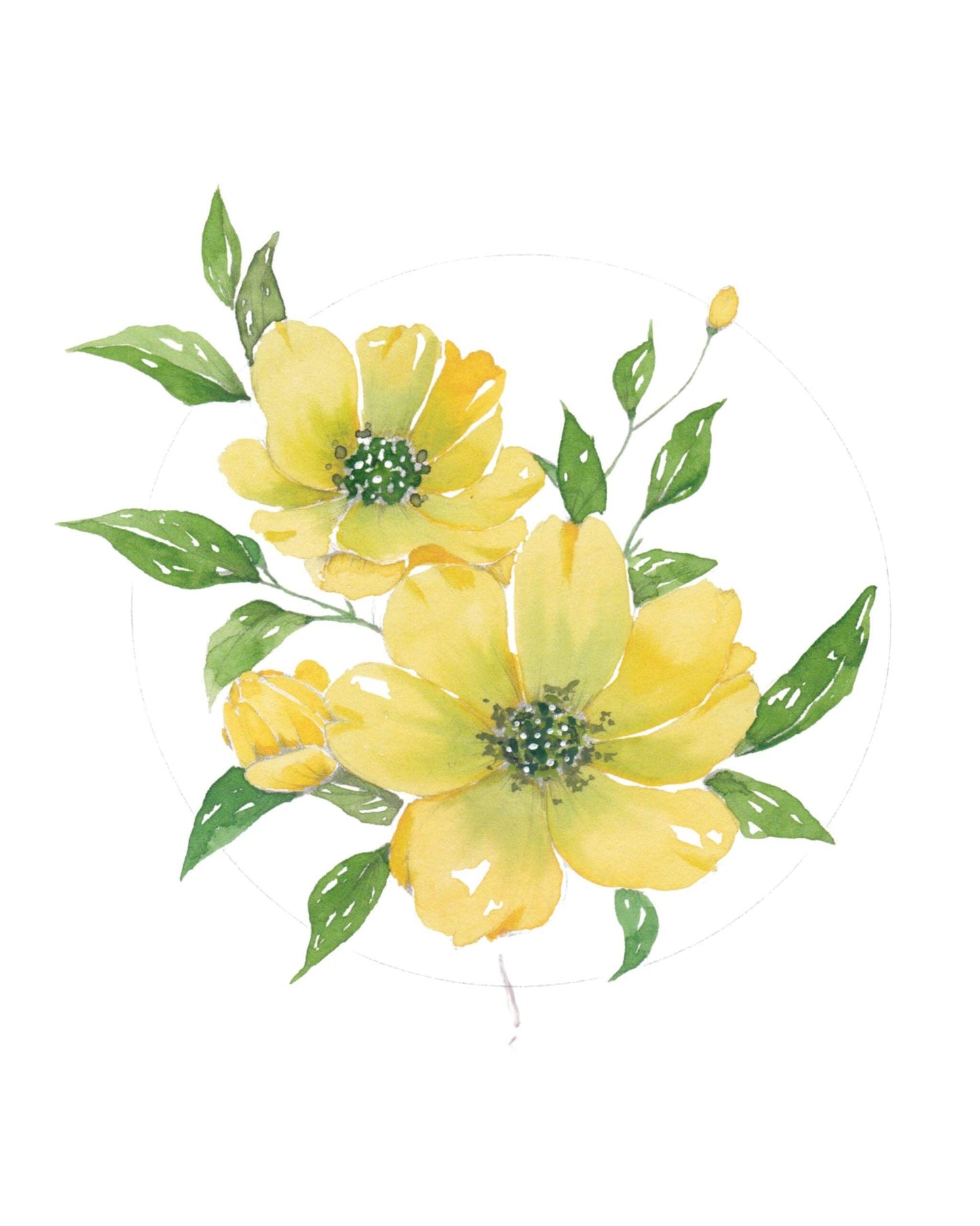 Bold flowers watercolour workbook