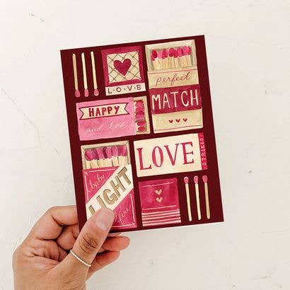 Perfect match anniversary greeting card