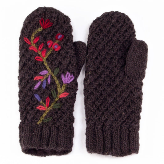 Naomi embroidered reading mitts