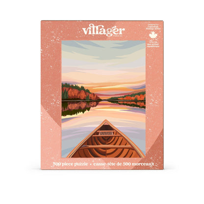 Canoeing at dawn | 500-piece puzzle | designed in Canada