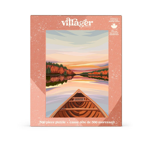 Canoeing at dawn | 500-piece puzzle | designed in Canada