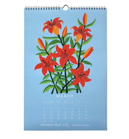 2025 Wall Calendar: Flowers of Canada's Provinces